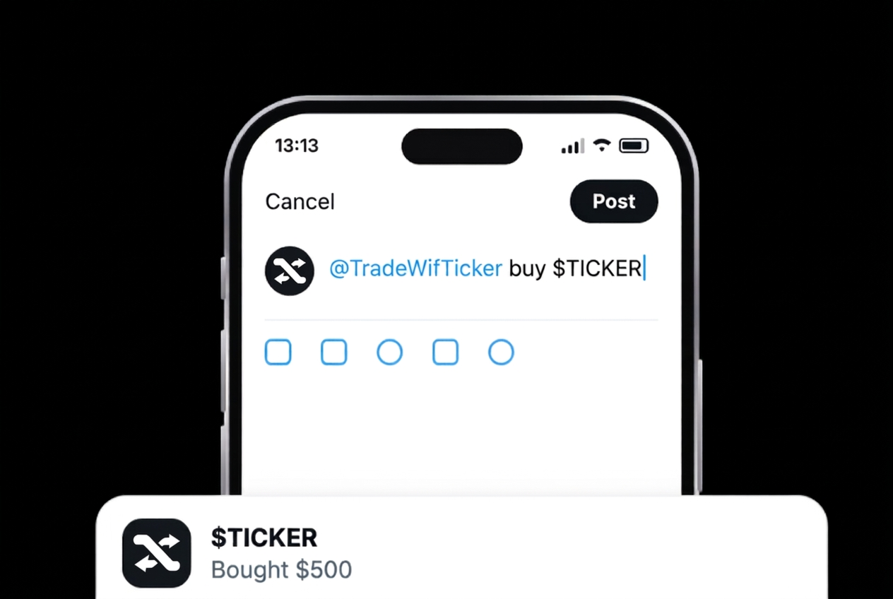 Ticker trade composed from X